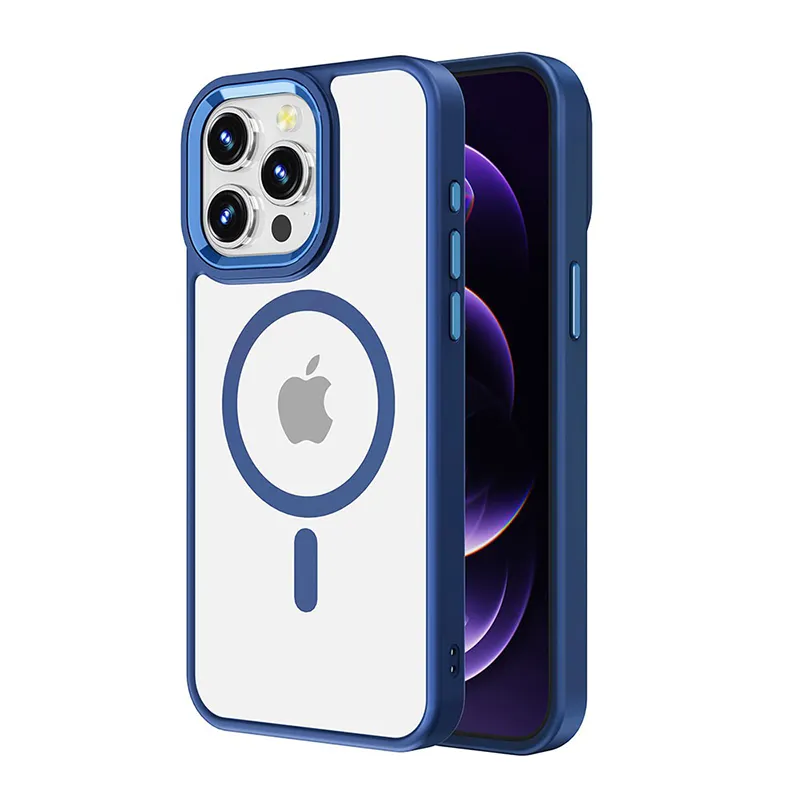 iPhone 15 Pro Clear Back Rubber Edge Case with Magnetic Ring