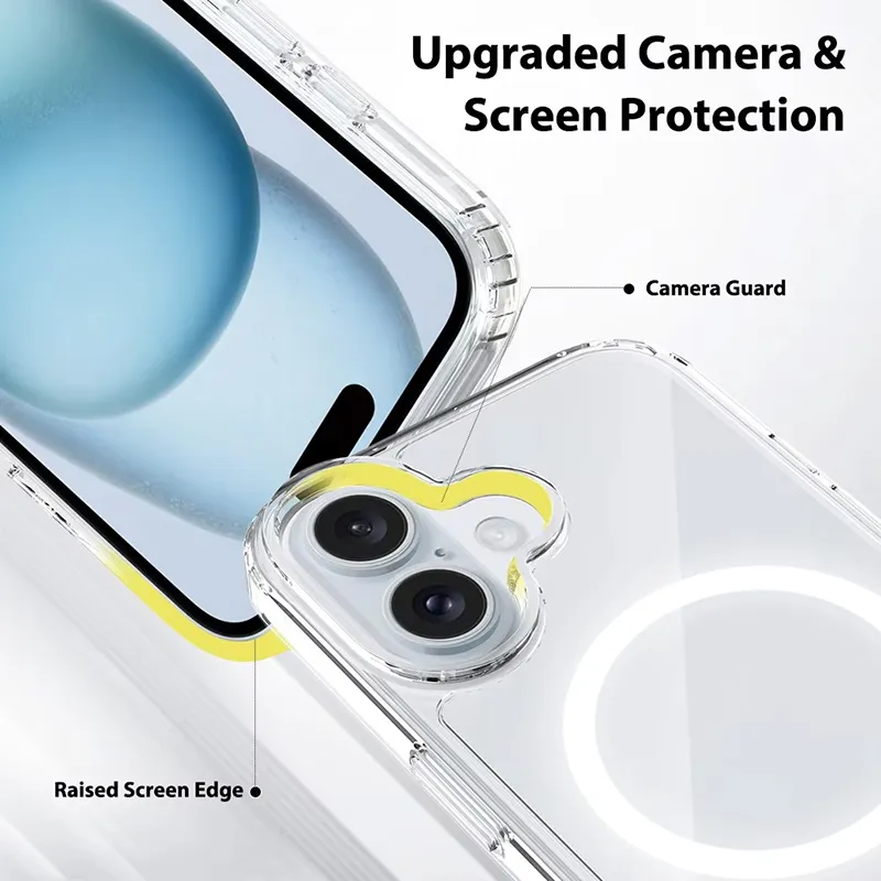 iPhone 17 Clear Protective Case with Magnetic Ring - Image 4