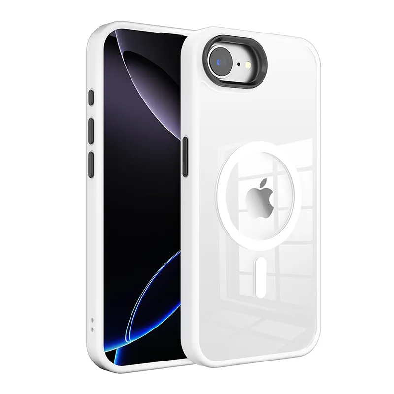 iPhone 17 Air Clear Back Rubber Edge Case with Magnetic Ring
