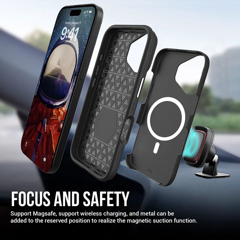 iPhone 17 Rugged Shockproof Case with Magnetic Ring - Image 6