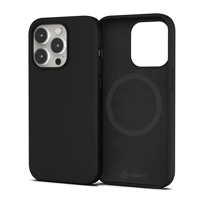 iPhone 15 Pro Max Liquid Silicone Case with Magnetic Ring