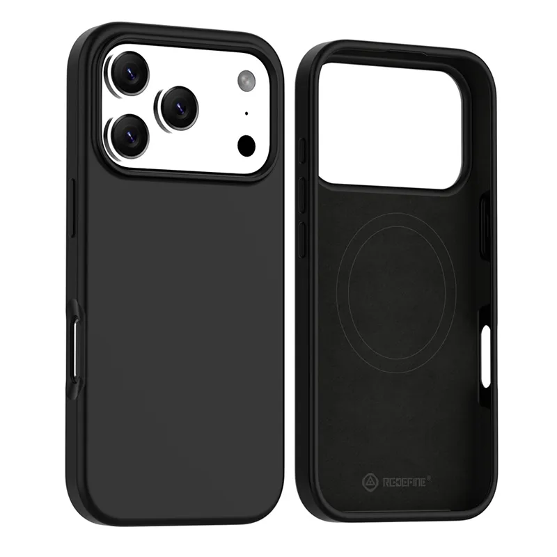 iPhone 17 Pro Max Liquid Silicone Case with Magnetic Ring