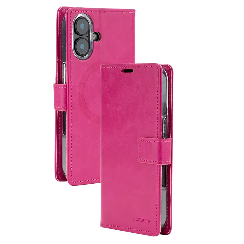 iPhone 16 Diary Wallet Case with Magnetic Ring