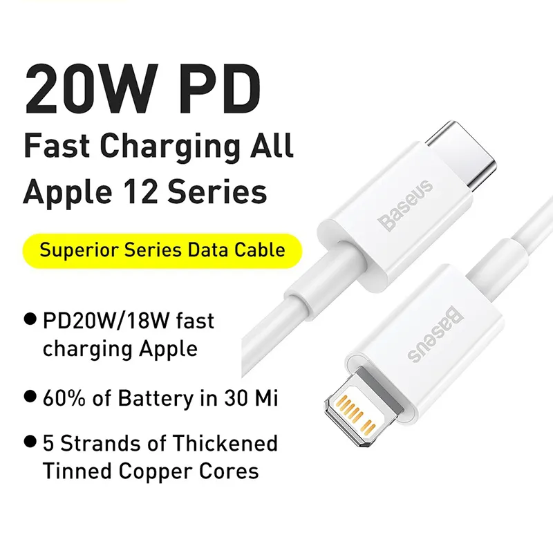 Baseus Type-C to Lightning Fast Charging & Data Cable for iPhone - Image 2