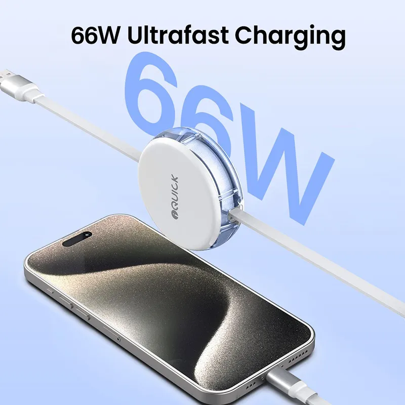iQuick USB to Lightning+Type-C+MicroUSB Retractable Charging Data Cable - Image 4