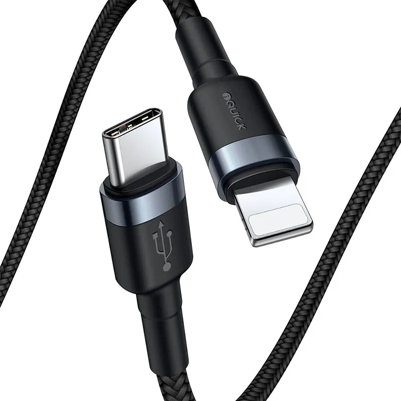 iQuick Braided Type-C to Lightning Fast Charging Cable for iPhone - Image 2