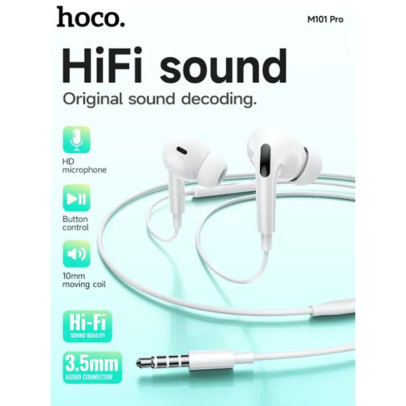 Hoco M101 Pro Crystal Type-C Earphone - Image 4