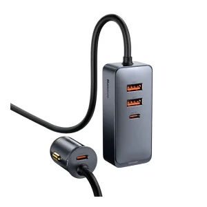 Baseus 120W 2*USB-A 2*Type-C Multi-Port Fast Car Charger