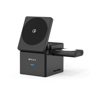 iQuick CUBE 3in1 Foldable Wireless Charger Stand for Phone, Watch & Airpods