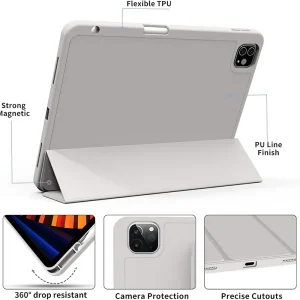 Alternative view of iPad Pro 11 (2024) Soft TPU Slim Flip Case