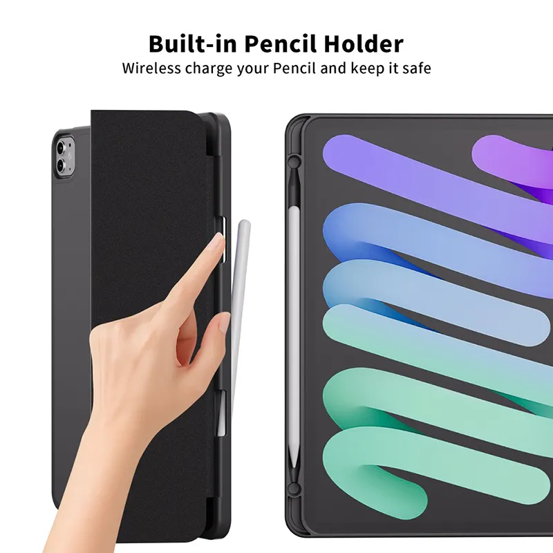 iPad Pro 12.9 (2018) / (2020) / (2021) / (2022) / Air 13 (2024) / (2025) / (2026) Soft TPU Slim Flip Case - Image 2