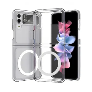Samsung Galaxy Flip 4 Clear Protective Case with Magnetic Ring