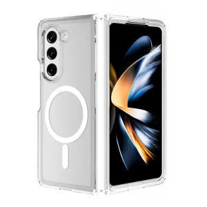 Samsung Galaxy Fold 7 Clear Protective Case with Magnetic Ring